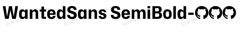 WantedSans SemiBold字体转换